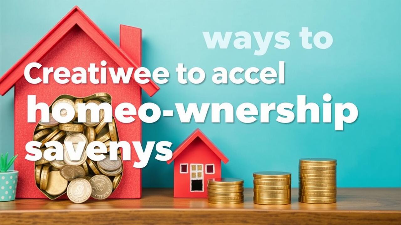 Creative ways to accelerate homeownership savings