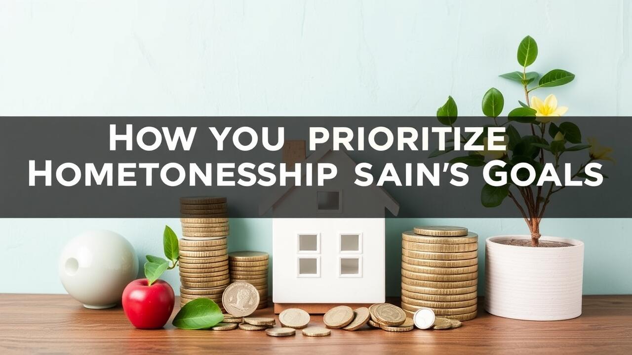 How to prioritize homeownership savings goals