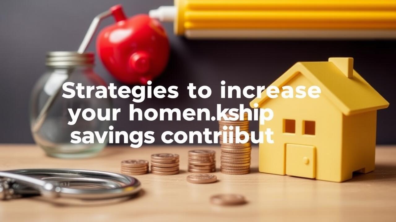 Strategies to increase your homeownership savings contributions